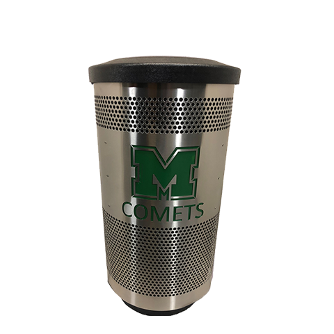 Witt Custom Mason Comets Stainless Steel Standard Series Custom Waste Receptacles
