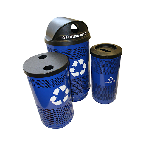 Witt Custom Recycle Series Blue Standard Series Custom Recycling Bins