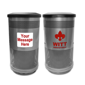 Witt Custom Multi-Logo/Advertising Standard Series Custom Trash Receptacles