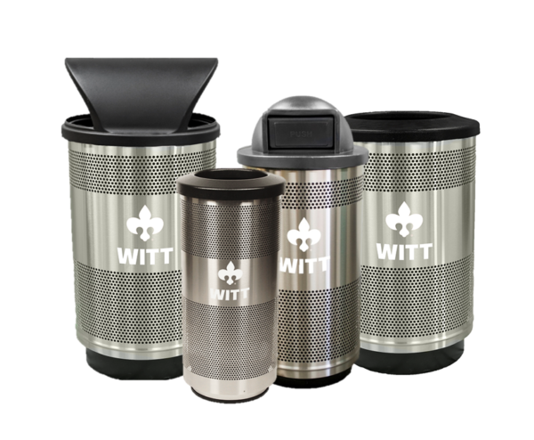 Witt Custom Stainless Steel Collection Custom Trash Cans