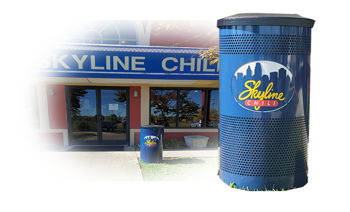 Restaurant Testimonials Branded Trash Cans