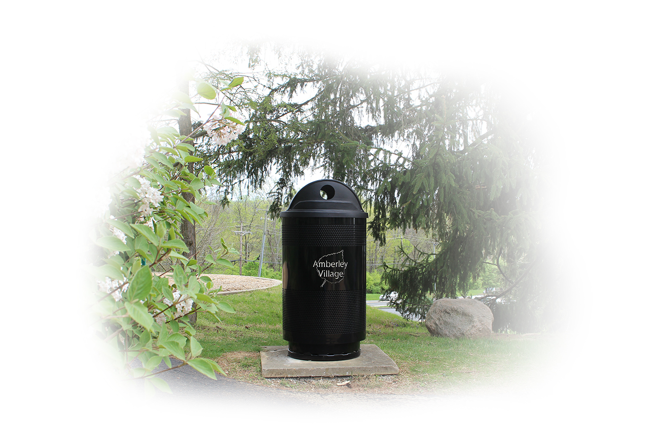 Witt Amberley Custom Waste Receptacles with Fade Witt Custom Amberley Village Custom Waste Receptacles Faded