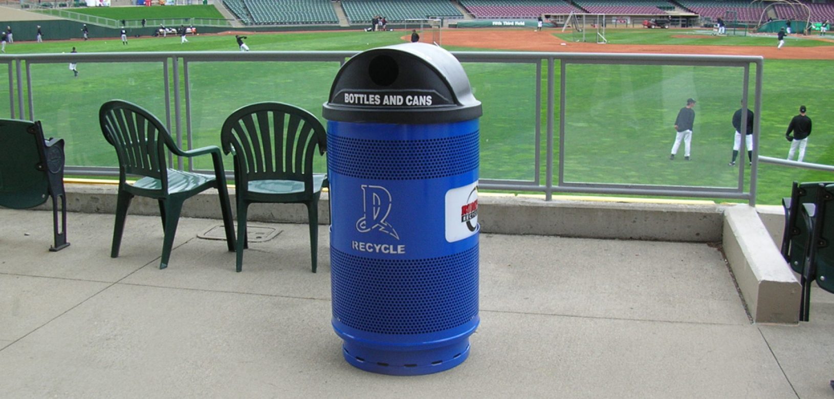 Witt Custom Logo Recycling Bins Dayton Dragons Multi-Logo Products