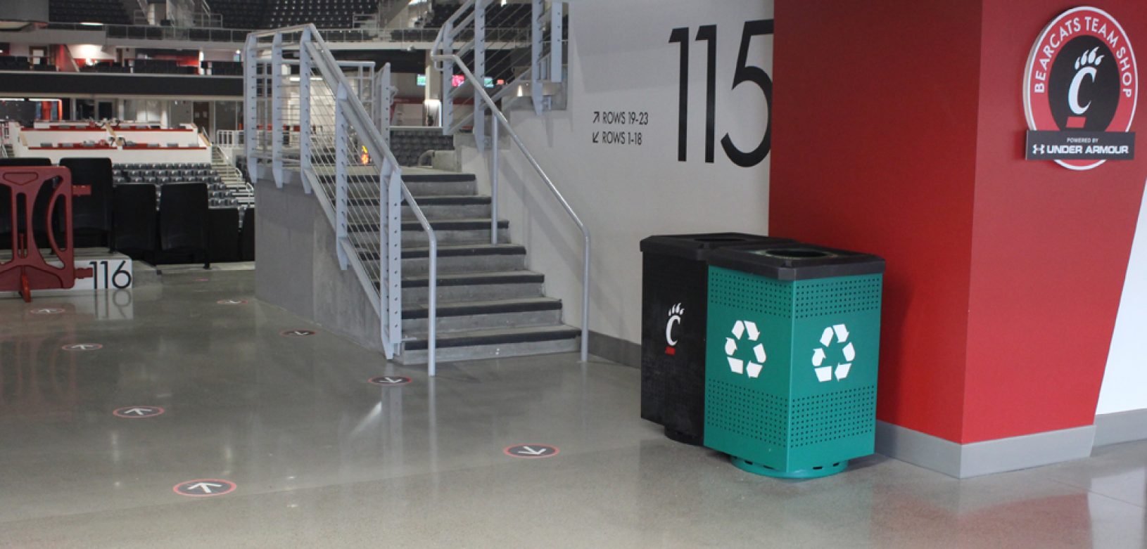 Witt Custom Logo Custom Recycling Bins Stadiums/Arenas